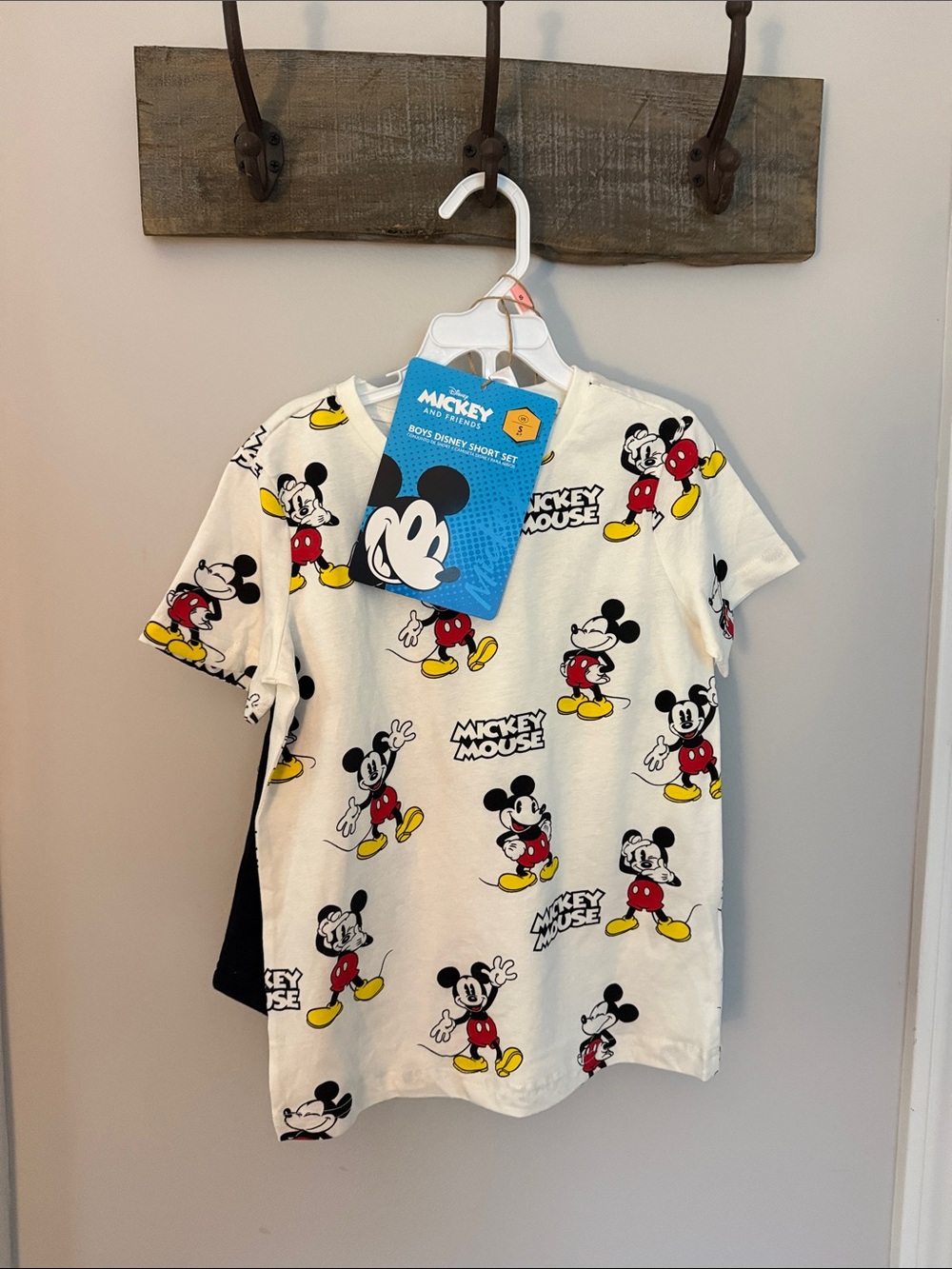 Disney Mickey Mouse White Kids Graphic Tee Size 6-7 NWT